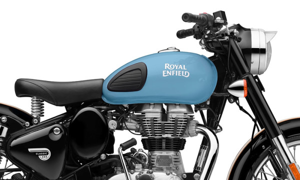 Royal Enfield Classic 500 Redditch Azul tanque combustível