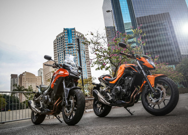 CB 500F e 500X 2019 na cor Laranja