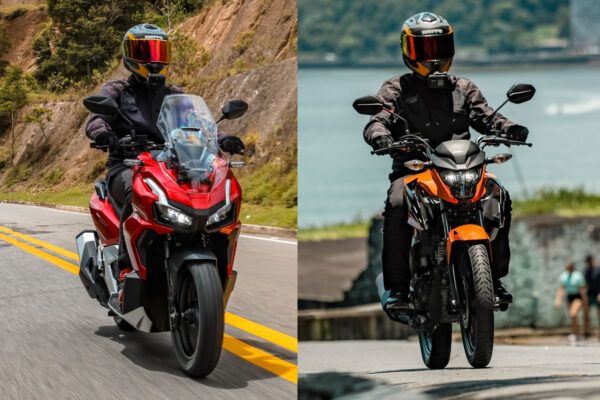 Scooter vs Moto Pilotagem